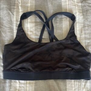 Black Strappy Sports Bra